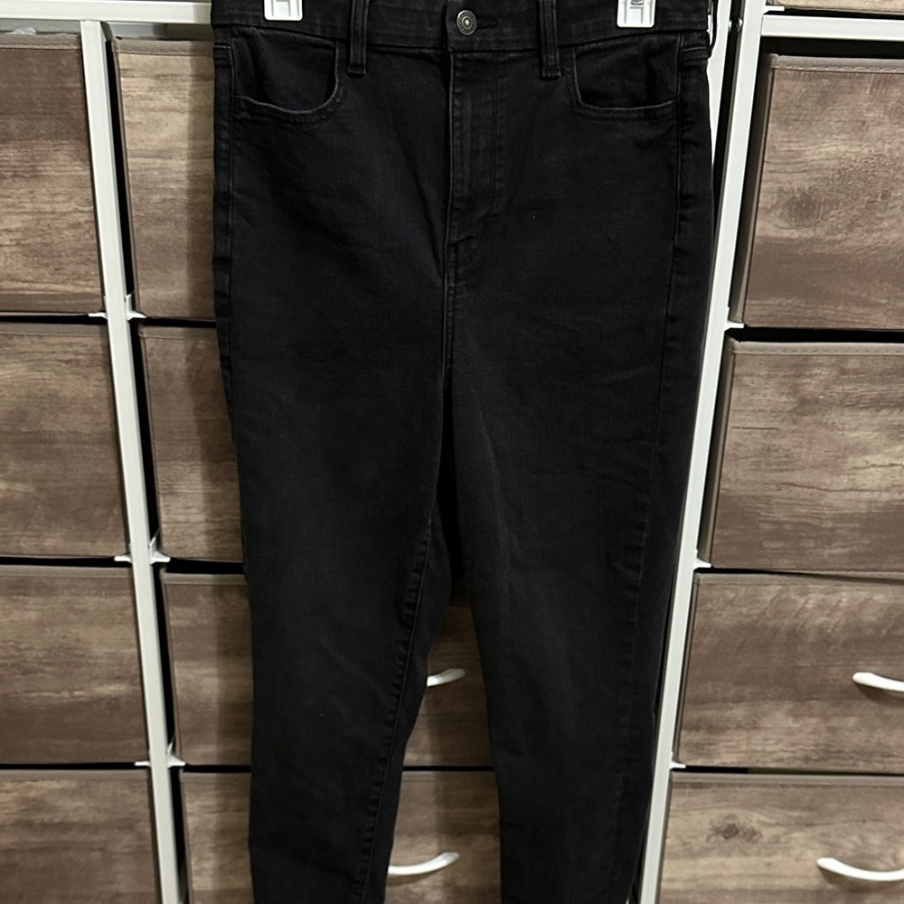 American Eagle Black Curvy Highest Rise Jegging Size 10 Short Discontinued Style
